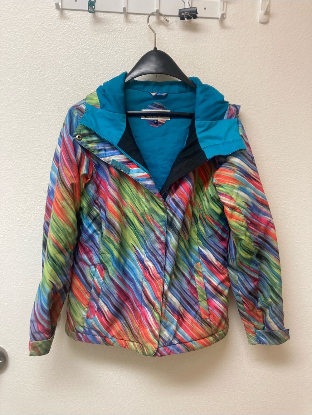 ROXY Girls Multicolored Ski/Snow/Outdoor Hooded Jacket (16)